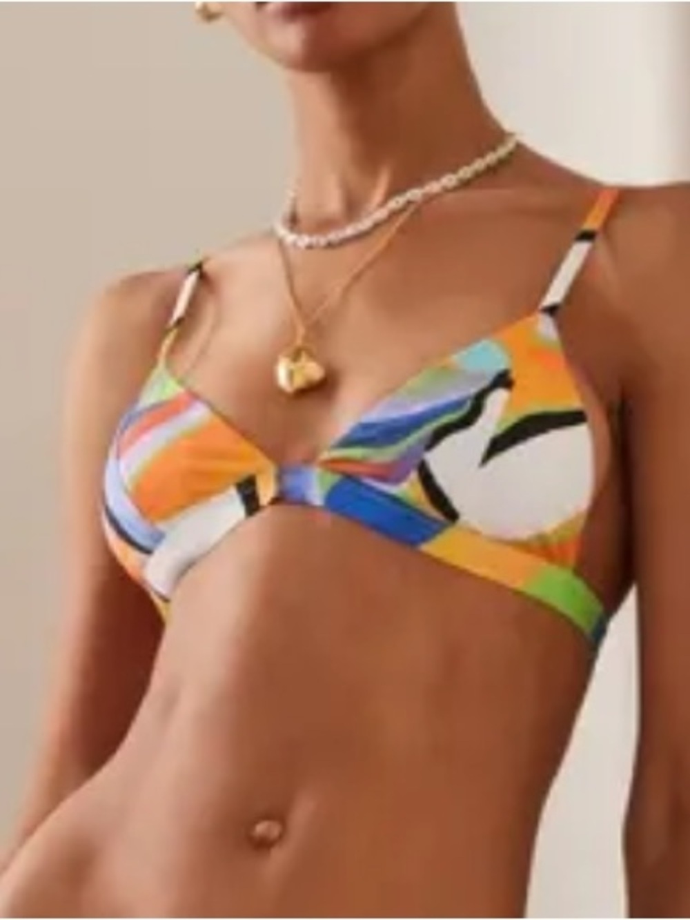 Mara Hoffman Astrid Bikini Top Size Large NWOT